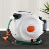 Retractable Water Hose Reel Garden Spray Gun Storage AutoRewind – 30 M