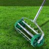 Lawn Aerator Roller Scarifier  Rolling Steel Spike Tool Garden Yard Farm Grass