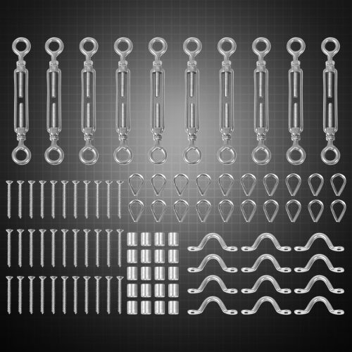 Wire Rope DIY Balustrade Kit 10 Set Stainless Steel Grade316 Eye/Eye