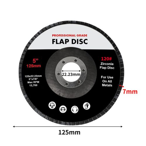 Flap Discs 125mm 5″ Zirconia Sanding Wheel Sander Grinding x100