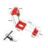 Drill Locator Alloy Steel Woodworking Drilling Punch Guide Jig Tool Adjustable – Red