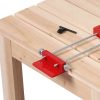 Drill Locator Alloy Steel Woodworking Drilling Punch Guide Jig Tool Adjustable – Red