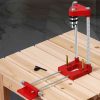 Drill Locator Alloy Steel Woodworking Drilling Punch Guide Jig Tool Adjustable – Red