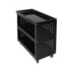 Tool Trolley Cart Workshop Storage Portable Steel Trolly – Black