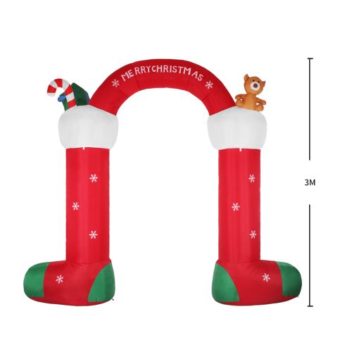 Inflatable Christmas Decor LED Lights Xmas Party – Stocking Arch