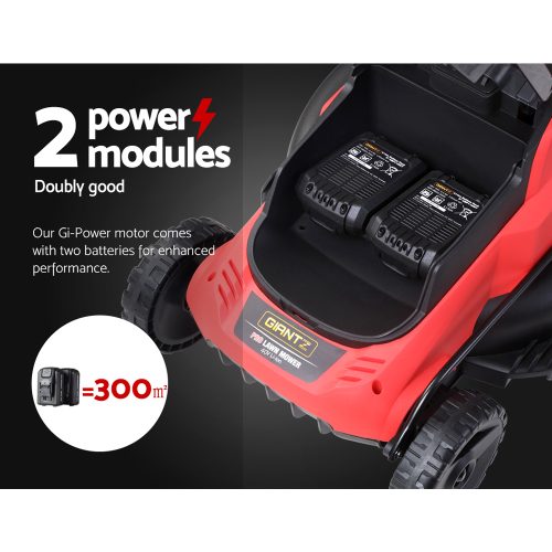 Garden Lawn Mower Cordless Lawnmower Electric Lithium Battery 40V – Cutting width 340mm