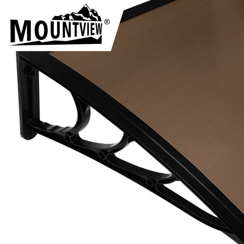 Window Door Awning Outdoor Canopy UV Patio Sun Shield Rain Cover DIY – 1 x 2.4 M, Black
