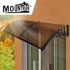 Window Door Awning Outdoor Canopy UV Patio Sun Shield Rain Cover DIY – 1 x 2.4 M, Black