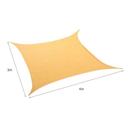 Sun Shade Sail Cloth Canopy ShadeCloth Outdoor Awning Cover – 3 x 4 M, Beige