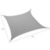 Sun Shade Sail Cloth Canopy ShadeCloth Outdoor Awning Cover – 5 x 5 M, Grey
