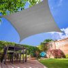 Sun Shade Sail Cloth Canopy ShadeCloth Outdoor Awning Cover – 5 x 5 M, Grey