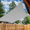Sun Shade Sail Cloth Canopy ShadeCloth Outdoor Awning Cover – 5 x 5 M, Grey