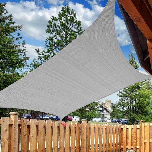 Sun Shade Sail Cloth Canopy ShadeCloth Outdoor Awning Cover – 5 x 5 M, Grey