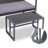 4PC Outdoor Furniture Patio Table Chair Black – Without Cover