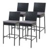 Outdoor Bar Stools Dining Chairs Wicker Furniture – 4