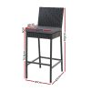 Outdoor Bar Stools Dining Chairs Wicker Furniture – 4