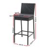 Outdoor Bar Stools Dining Chairs Wicker Furniture – 4
