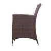 3 Piece Wicker Outdoor Furniture Set – Brown