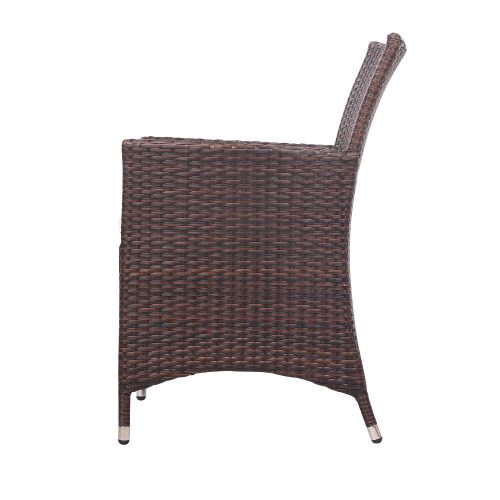 3 Piece Wicker Outdoor Furniture Set – Brown