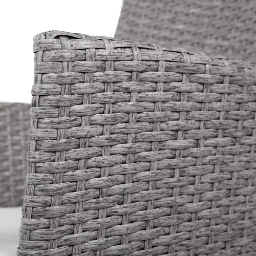 3 Piece Wicker Outdoor Furniture Set – Grey
