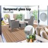 3 Piece Wicker Outdoor Furniture Set – Grey