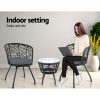 Outdoor Patio Chair and Table – Black