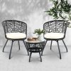 Outdoor Patio Chair and Table – Black