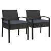 Outdoor Furniture Bistro Wicker Chair Black – 2