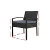 Outdoor Furniture Bistro Wicker Chair Black – 2