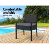 Outdoor Furniture Bistro Wicker Chair Black – 2