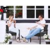 Outdoor Furniture Bistro Wicker Chair Black – 2