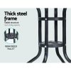 Outdoor Bistro Set Chairs Patio Furniture Dining Wicker Garden Cushion Gardeon – 2X Chair + Table