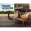Swing Chair Wooden Garden Bench Canopy Outdoor Furniture – Teak, 3 Seater