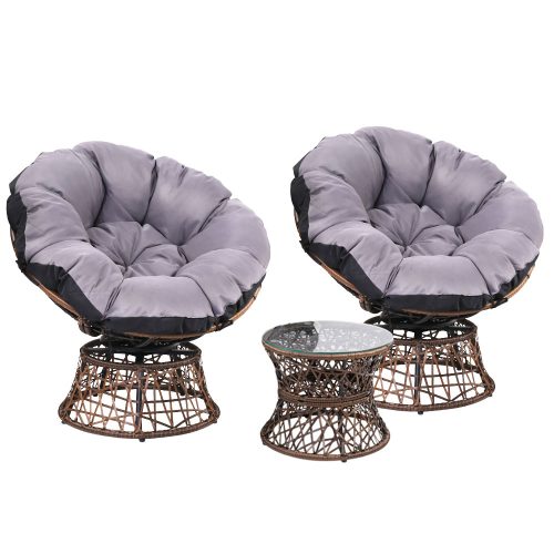 Outdoor Papasan Chairs Lounge Setting Patio Furniture Wicker