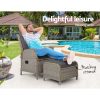 Recliner Chair Sun lounge Setting Outdoor Furniture Patio Wicker Sofa