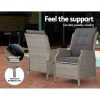 Recliner Chair Sun lounge Setting Outdoor Furniture Patio Wicker Sofa