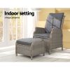 Recliner Chair Sun lounge Setting Outdoor Furniture Patio Wicker Sofa