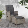 Recliner Chair Sun lounge Setting Outdoor Furniture Patio Wicker Sofa