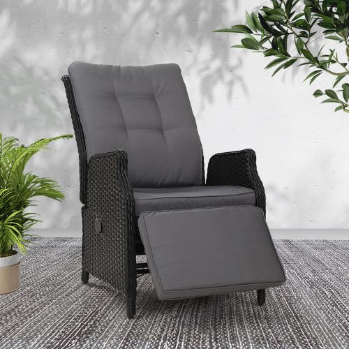 Recliner Chair Sun lounge Setting Outdoor Furniture Patio Wicker Sofa