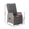 Recliner Chair Sun lounge Setting Outdoor Furniture Patio Wicker Sofa