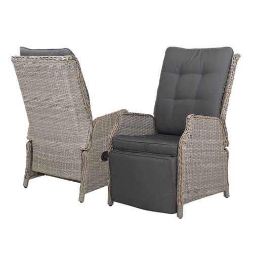 Recliner Chair Sun lounge Setting Outdoor Furniture Patio Wicker Sofa