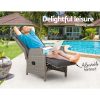 Recliner Chair Sun lounge Setting Outdoor Furniture Patio Wicker Sofa