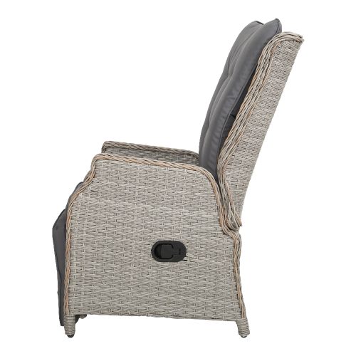 Recliner Chair Sun lounge Setting Outdoor Furniture Patio Wicker Sofa