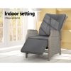 Recliner Chair Sun lounge Setting Outdoor Furniture Patio Wicker Sofa