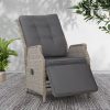 Recliner Chair Sun lounge Setting Outdoor Furniture Patio Wicker Sofa