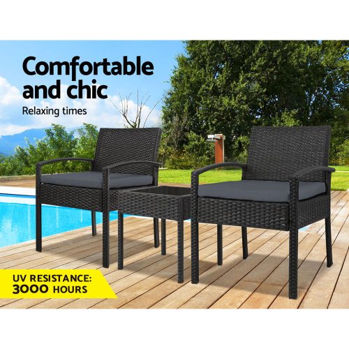 3-piece Outdoor Set – Black