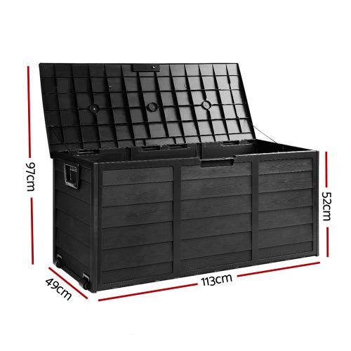 290L Outdoor Storage Box – Black