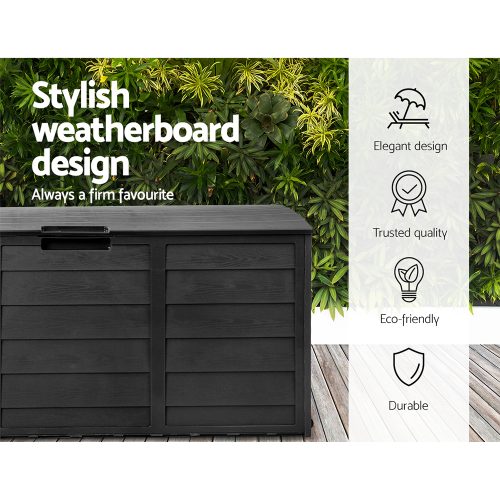 290L Outdoor Storage Box – Black