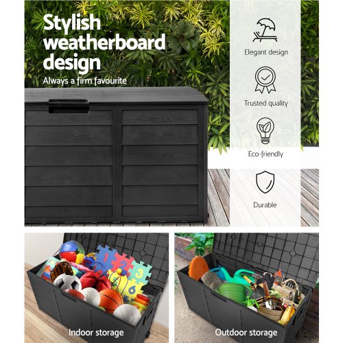 290L Outdoor Storage Box – Black
