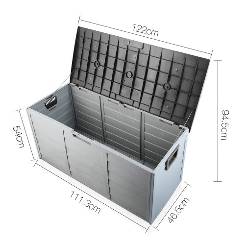 290L Outdoor Storage Box – Black and Grey